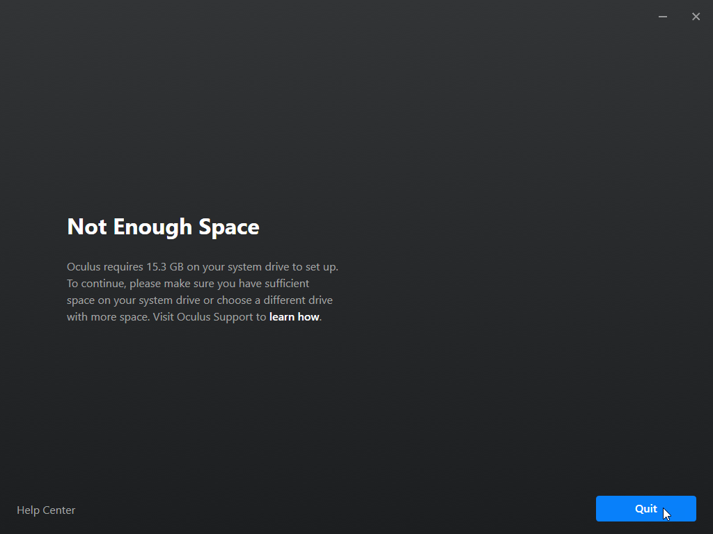 Oculus Installation Error